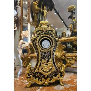 Large Watch Holder In Boulle Marquetry "bronze With Crowned C" Louis XV Period XVIII