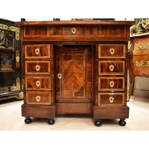 Changer's Desk In Marquetry Louis XIV XVIIth Period 