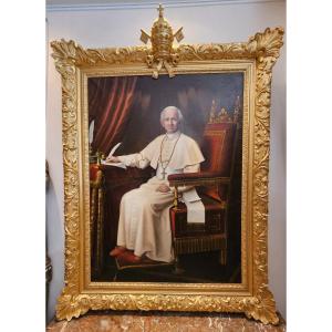 Important Portrait Du Pape Léon XIII XIX ème