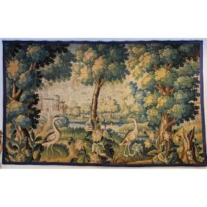 Aubusson Tapestry "greenery Aux Echassiers" Louis XIV XVIIth Period