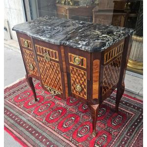 Commode En Marqueterie Cube Epoque Transition XVIII ème