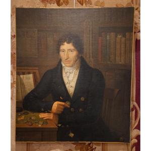 Portrait Of "a Collector" Empire Period Early 19th Century