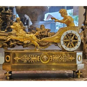 Pendule Au Char Epoque Empire Début XIXème