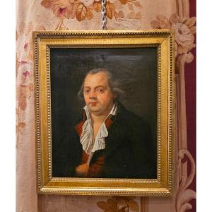 Portrait D'Homme Epoque Louis XVI XVIII ème
