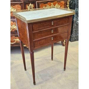 "e.avril" Living Room Table In Solid Mahogany, Louis XVI Period