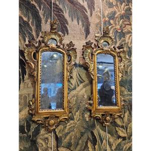 Paire de Miroirs d'Époque Louis XV Venise XVIIIe