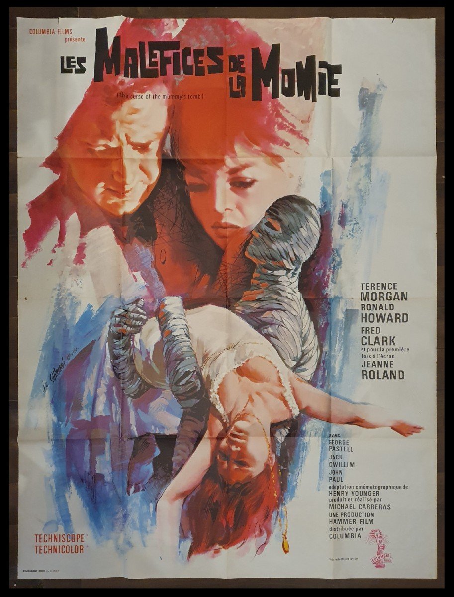 Affiche Du Film Les Malefices De La Momie Michael Carreras 