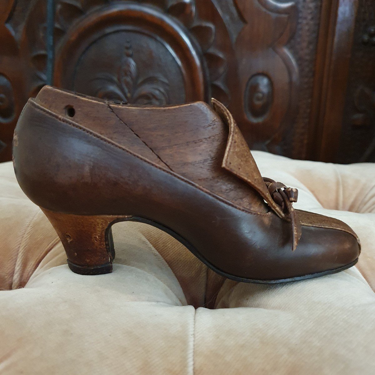 Objet De Curiosités: Master Shoe, Work Of The Compagnonnage Cordonnier (apprentice Shoemaker)-photo-4