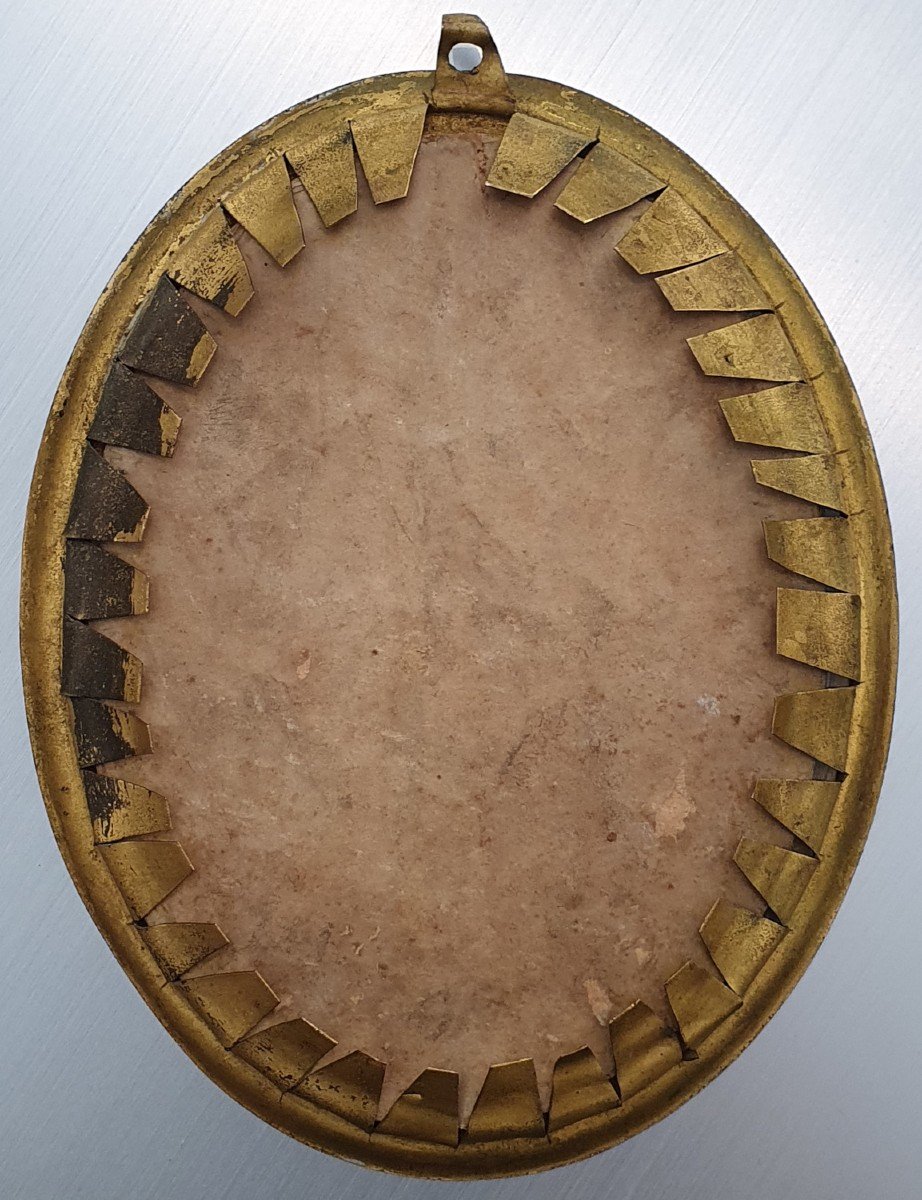 Miniature With Its Frame By Aimée Eugénie Delville-cordier. 1853-photo-2