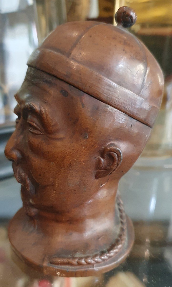 Regula Chinese Head Inkpot 19th Century-photo-3