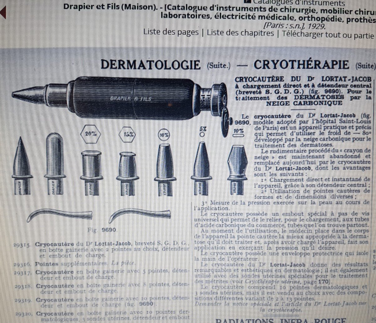 Curiosity: Medical Instrument Set For Cryotherapy: Cryocautery By Maison Drapier-photo-7