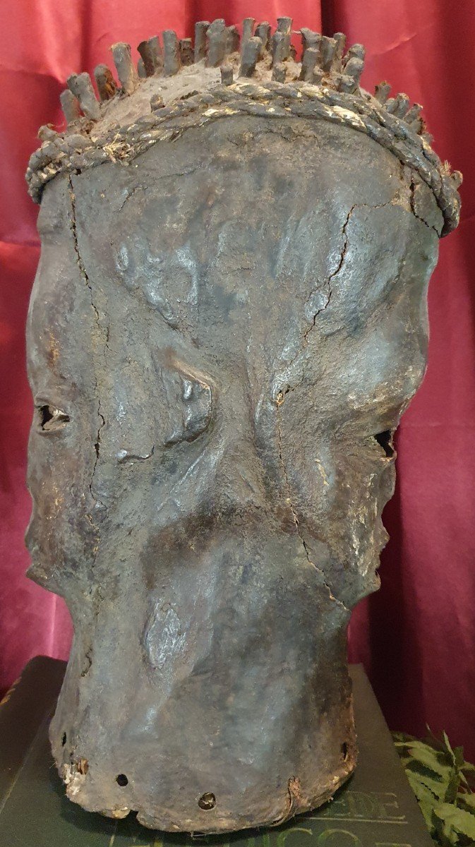 African Janiform Ekoi/ejagham Crest Mask, Nigeria.-photo-4