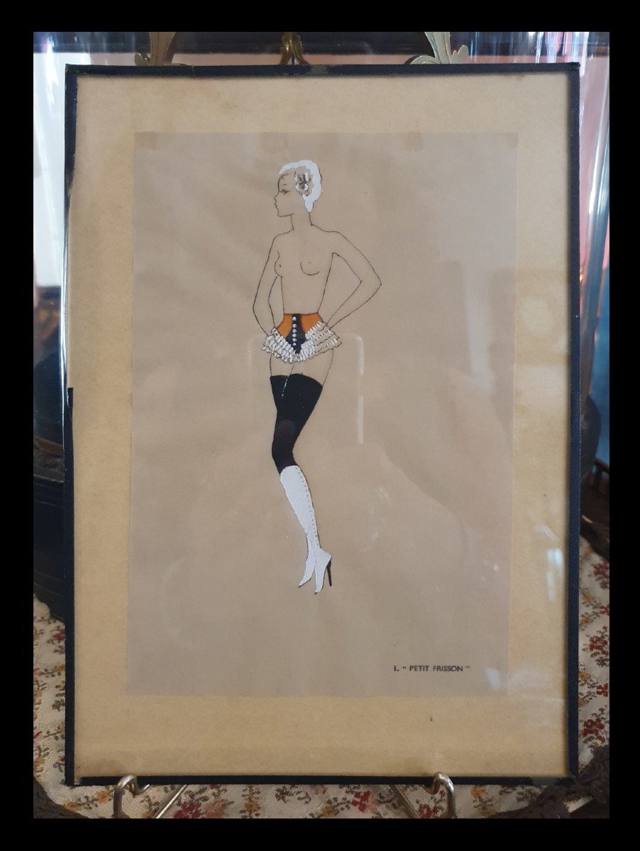 Series Of 8 Drawings By Diana Slip For Her Fetish Lingerie Catalog-photo-3