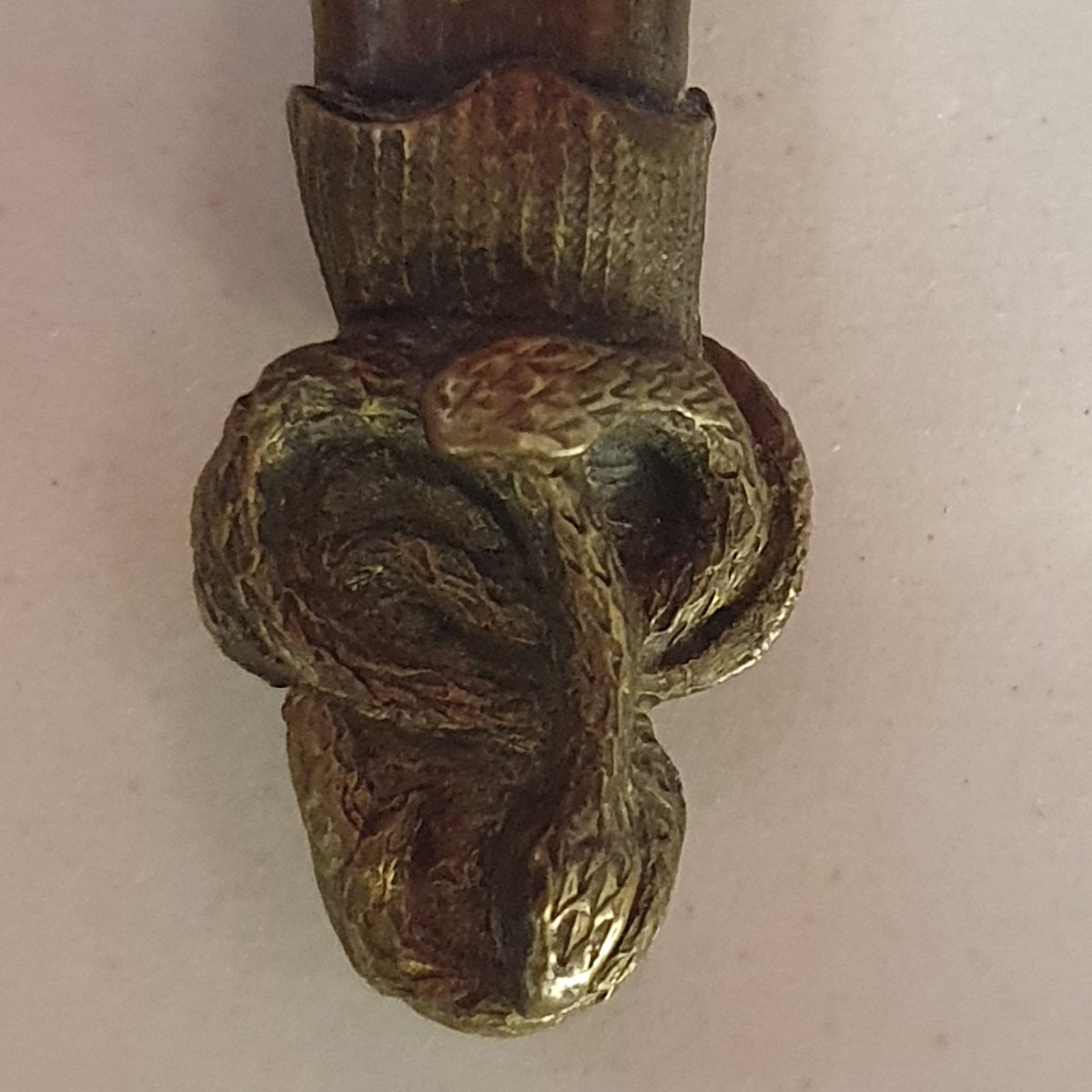 Dague Romantique – Figure Hybride De Satyre Et De Diable – Bronze Doré – Fin XIXᵉ Siècle-photo-4