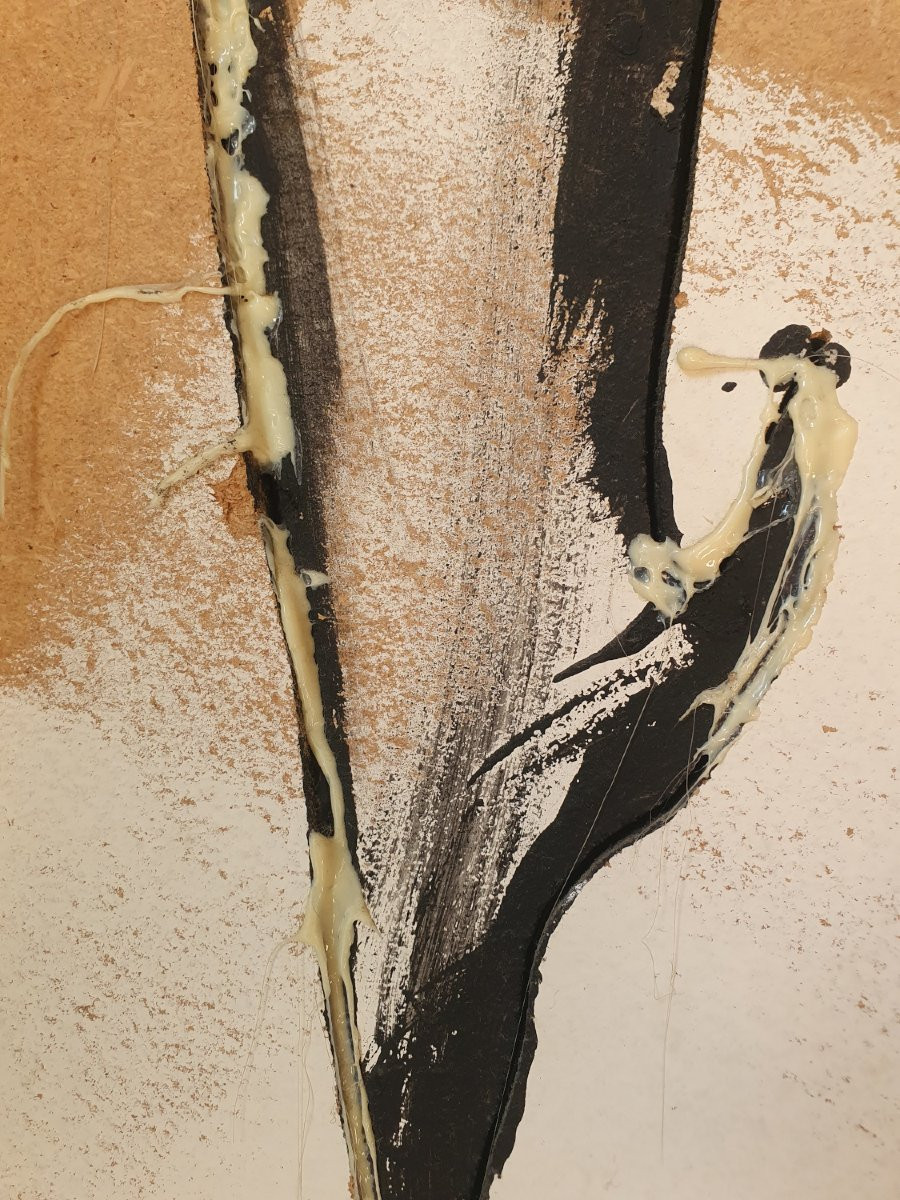 Acrylic Painting Shadow Of Raph Gatti By Jean Mas (1991)-photo-3
