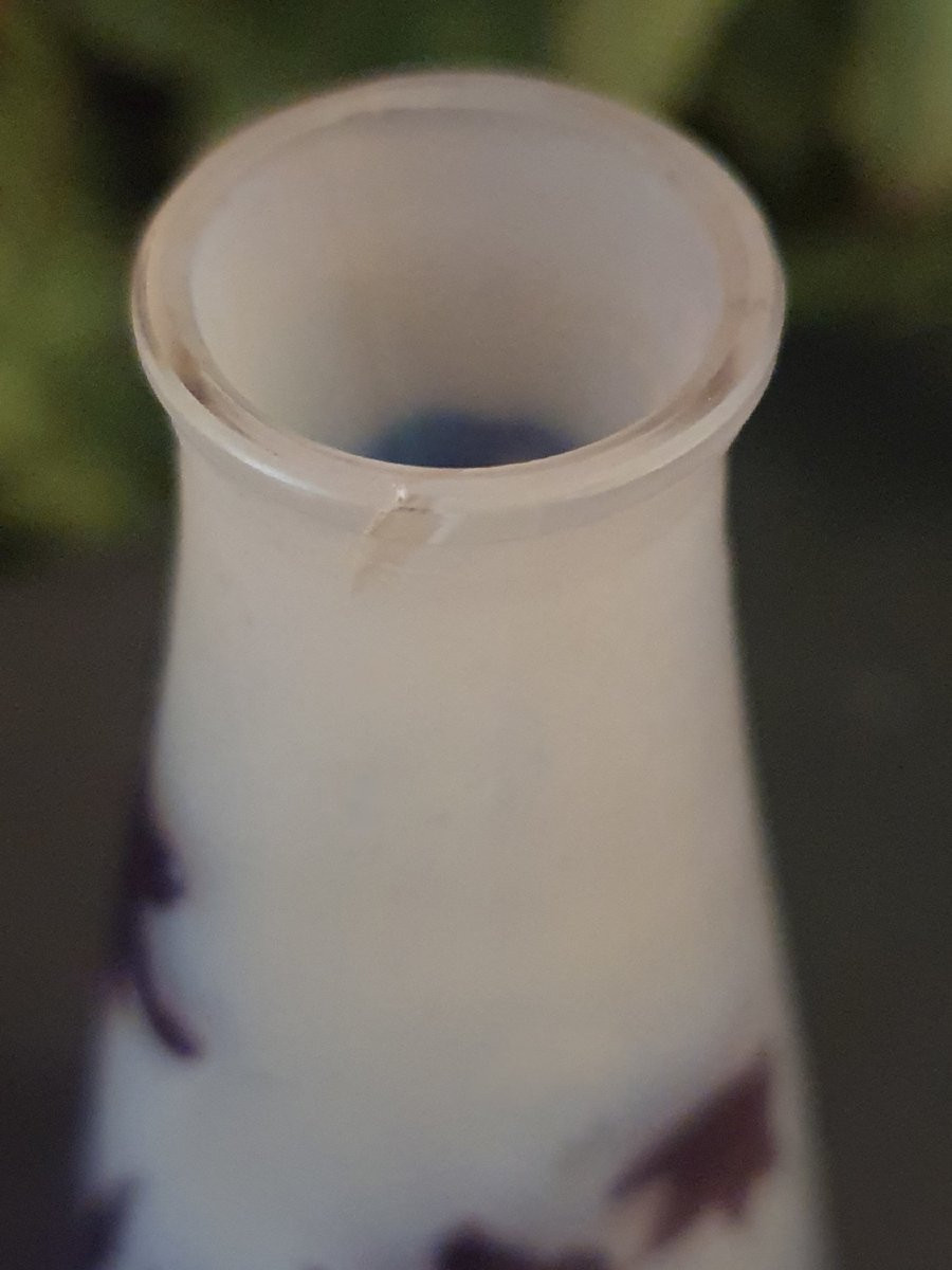 Gallé Single-flower Vase With Marsh Plants Circa 1900/1920-photo-7
