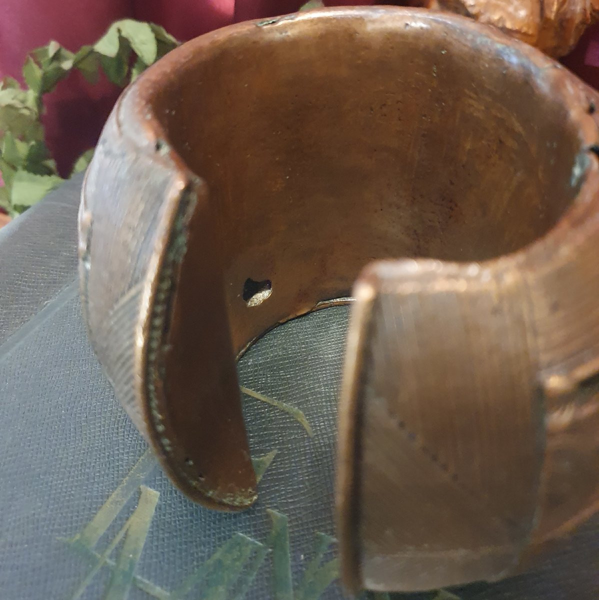 Bracelet dit d'esclave en bronze Afrique Baoulé (Côte d’Ivoire)-photo-1