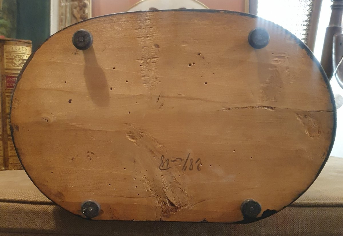 Napoleon III Wedding Globe With Oval Mirror Base, Crown And Bouquet.-photo-2