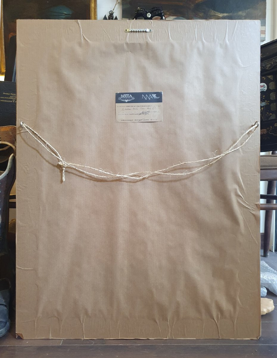 Contemporary Work Sacred Heart Embroidered Painting By Manuela Biocca-photo-1