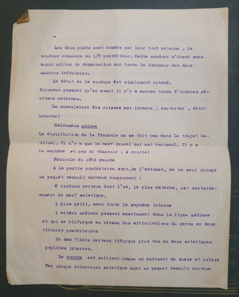 Historical Teratological Medical File On A Case Of Sirenomelia, 1936-photo-6