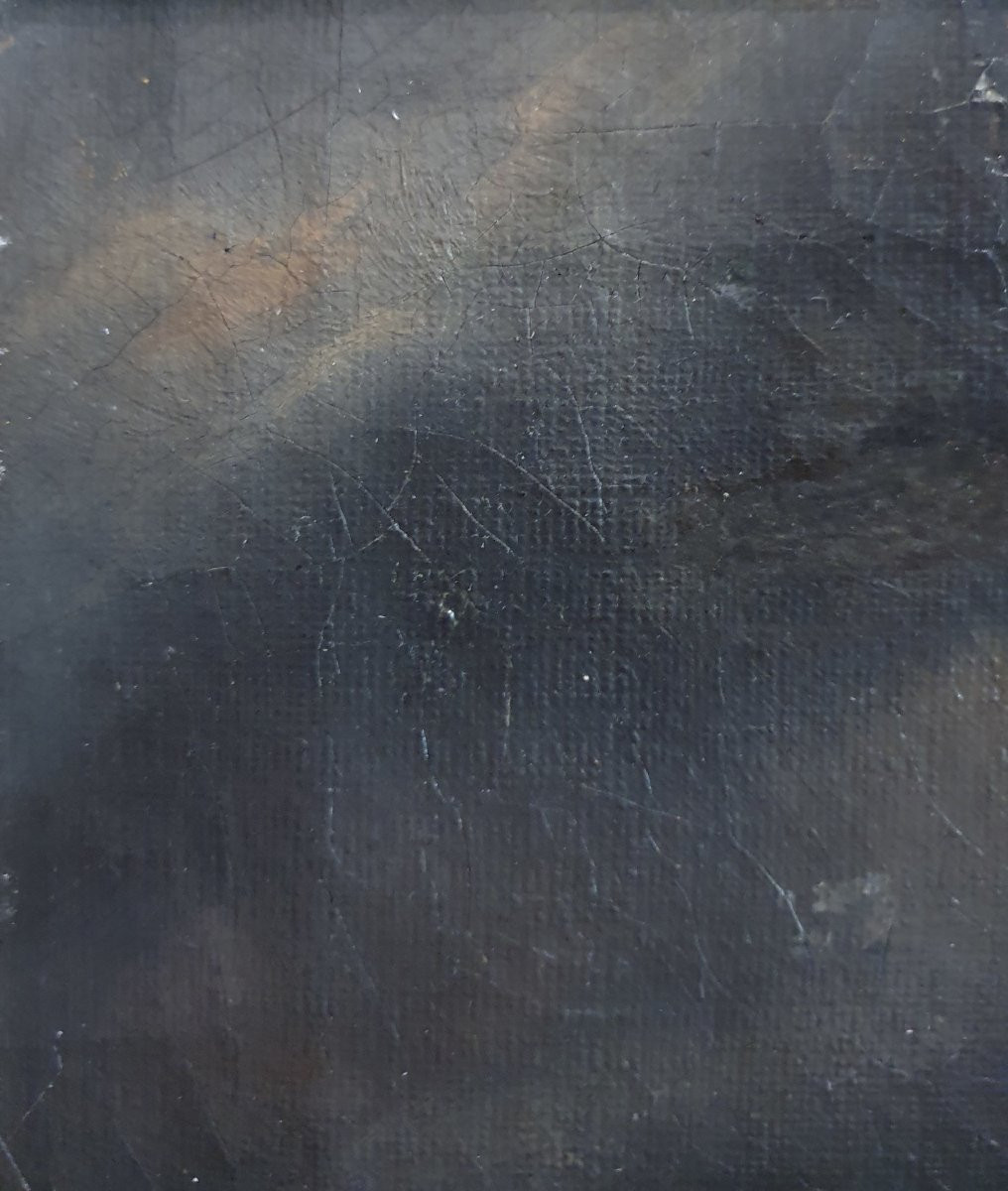 Oil On Canvas, Girl Praying In The Cemetery, French School, Circa 1850–1865-photo-1