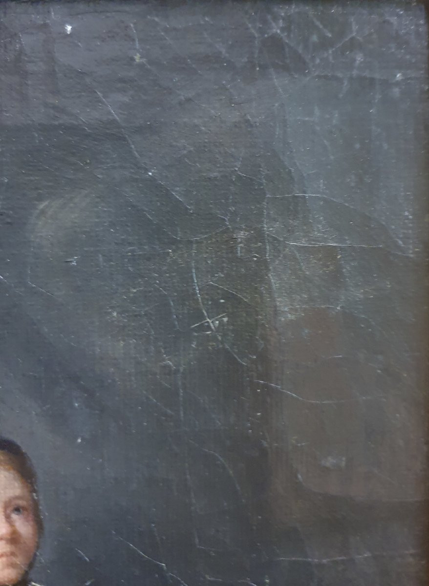 Oil On Canvas, Girl Praying In The Cemetery, French School, Circa 1850–1865-photo-2