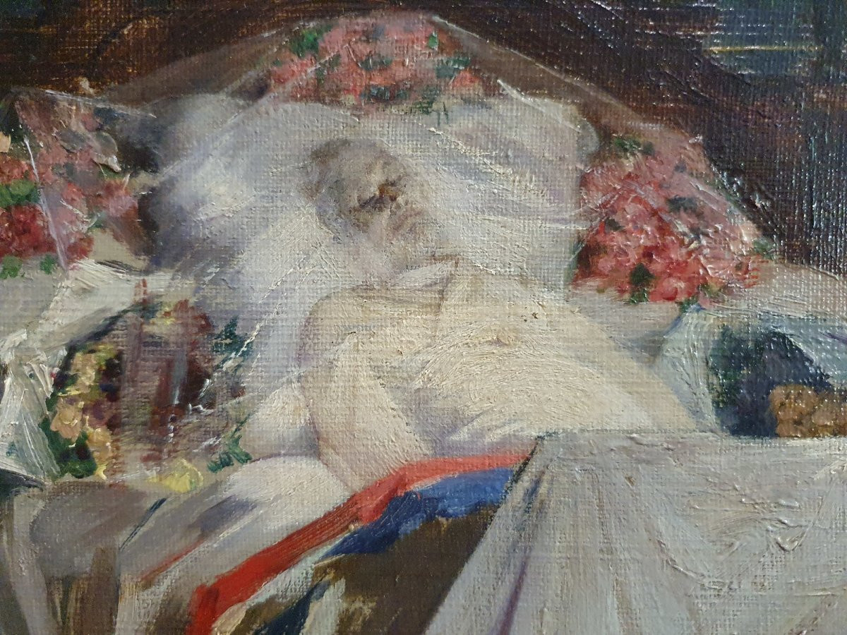 Scène post-mortem d’un haut personnage masculin – école française, fin XIXᵉ siècle-photo-3