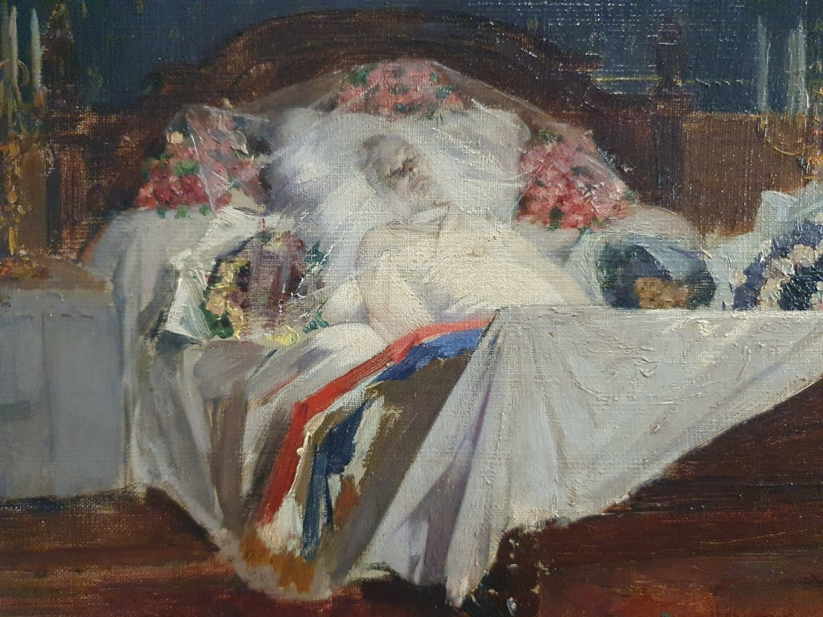 Scène post-mortem d’un haut personnage masculin – école française, fin XIXᵉ siècle-photo-4