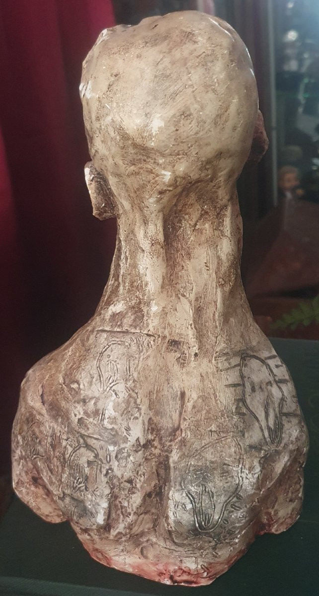 Plaster Sculpture, Vampire Figure, 20th Century-photo-4