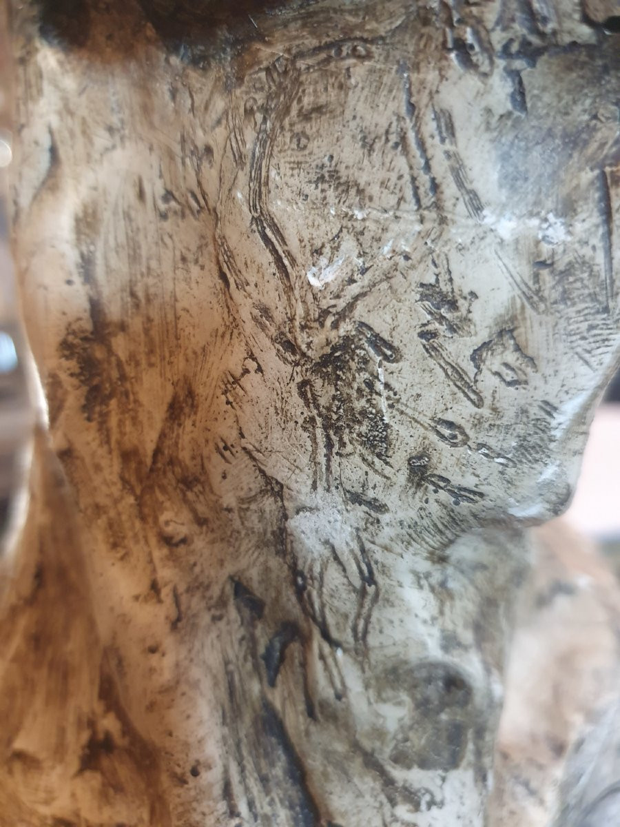 Plaster Sculpture, Vampire Figure, 20th Century-photo-7