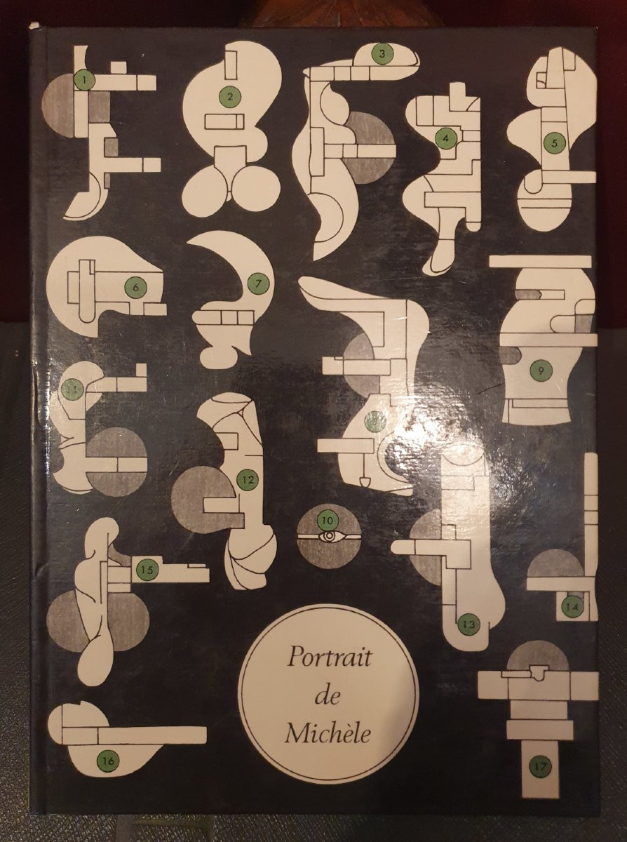 Sculpture « Portrait de Michèle » par Miguel Berrocal (1933–2006) et livre de montage-photo-5