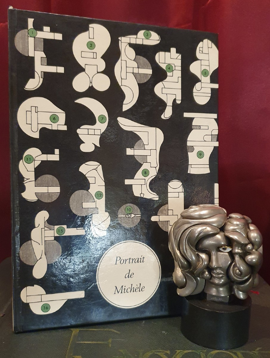 Sculpture « Portrait de Michèle » par Miguel Berrocal (1933–2006) et livre de montage