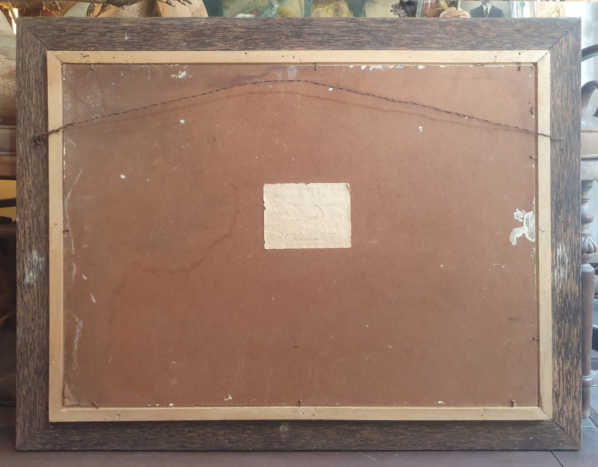 Oil Painting: Lively African Landscape, Ziguinchor, 1963, By Jacques De Saint-seine-photo-2