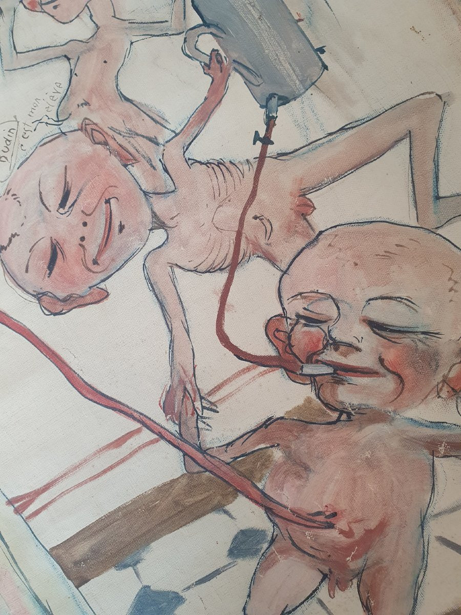 Medical Curiosity, Painting For The Doctors’ Lounge In Honor Of Dr. émile Cacault, Paris, 1904-photo-4