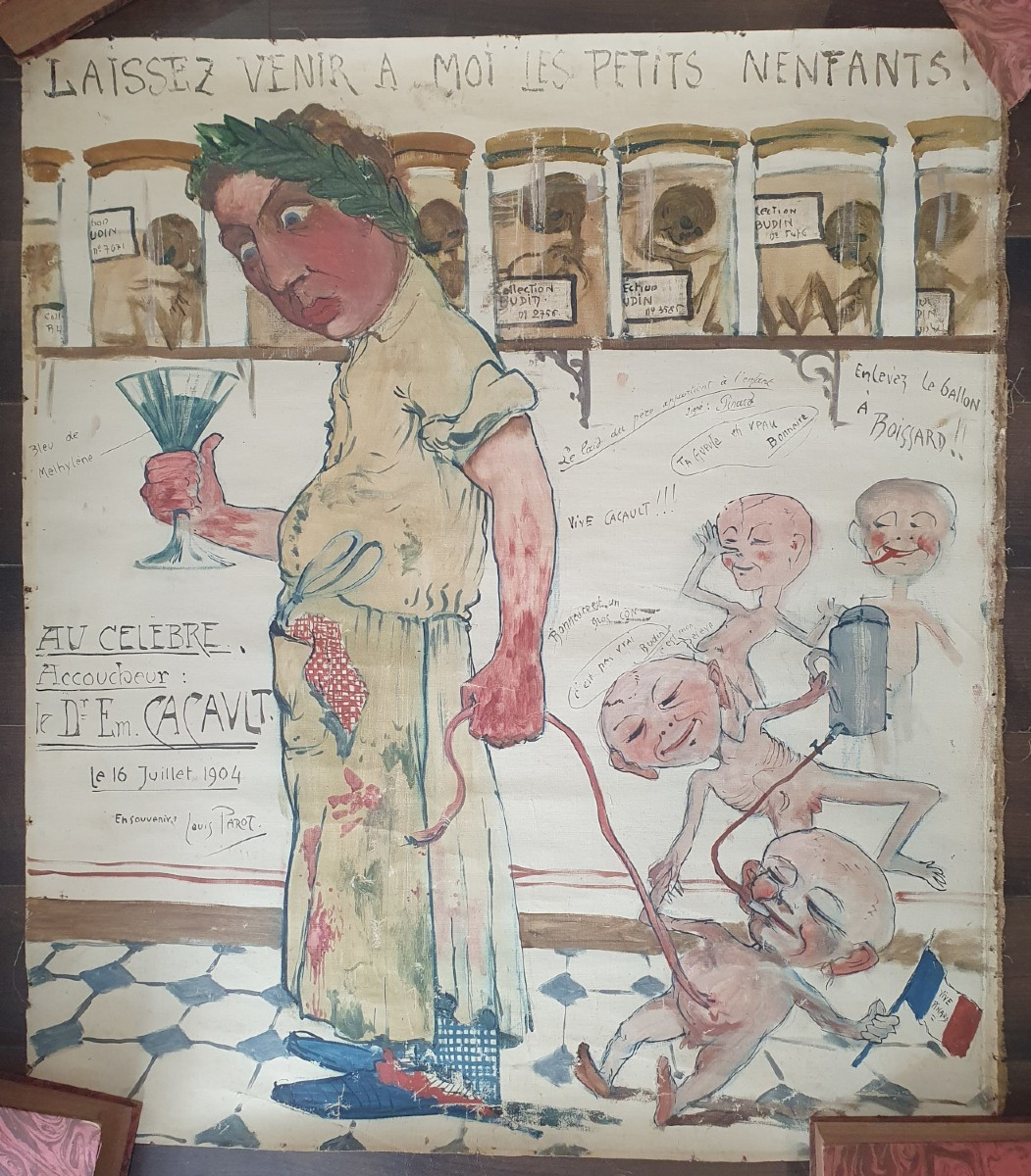 Medical Curiosity, Painting For The Doctors’ Lounge In Honor Of Dr. émile Cacault, Paris, 1904