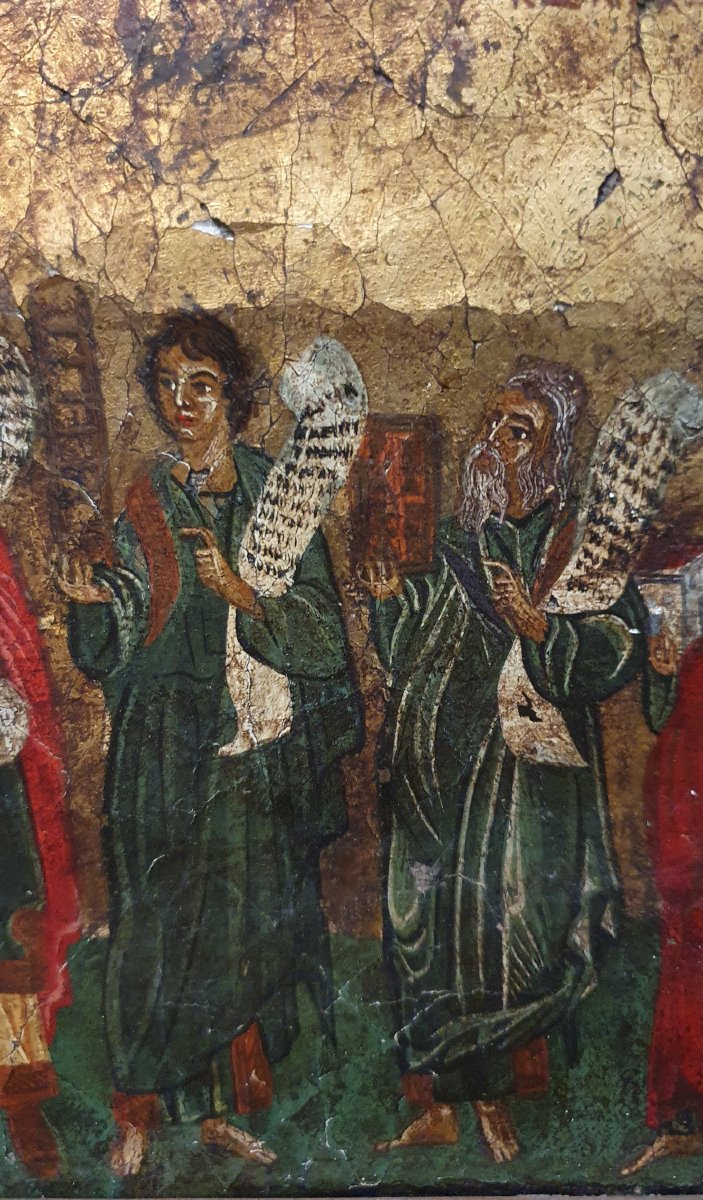 Icône orthodoxe aux prophètes de l’Ancien Testament XIXe siècle-photo-1