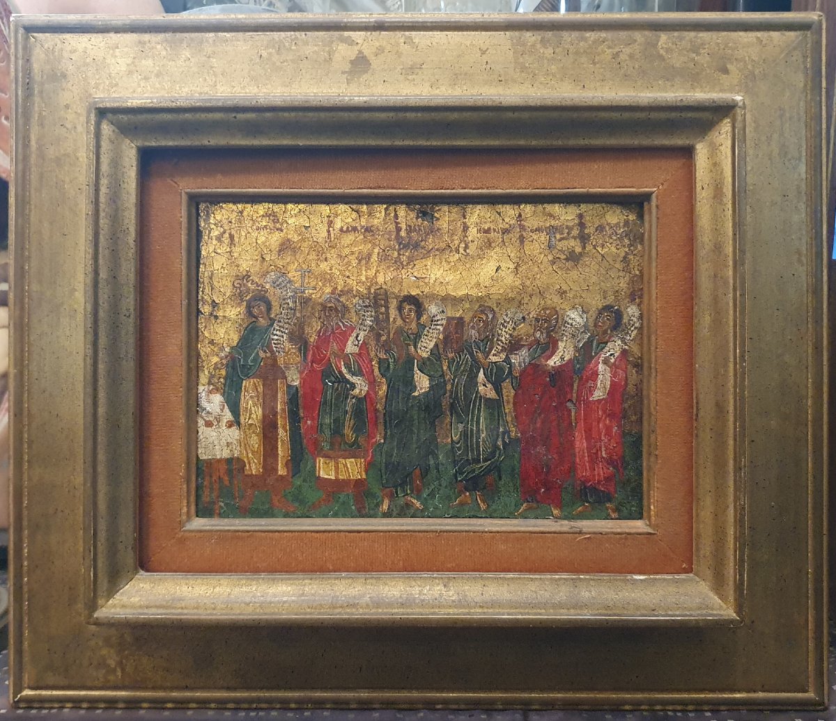 Icône orthodoxe aux prophètes de l’Ancien Testament XIXe siècle