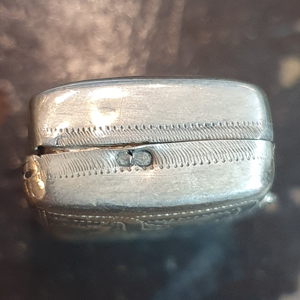 Vinaigrette de poche argent sterling et intérieur vermeil, Birmingham, 1825, Thomas Newbold-photo-4