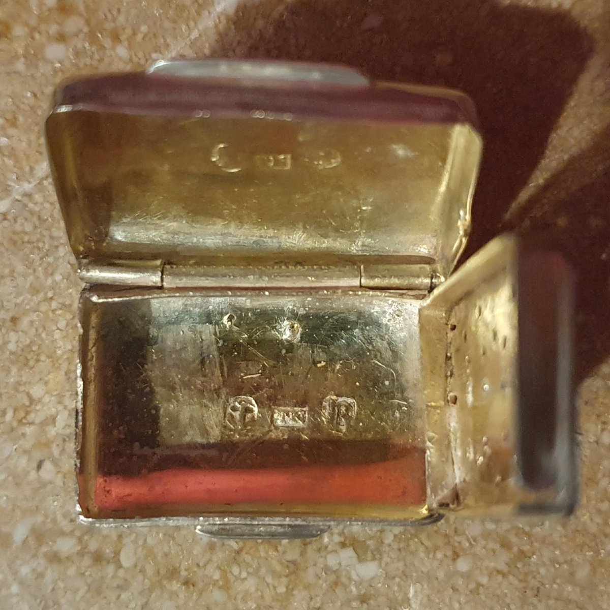 Vinaigrette de poche argent sterling et intérieur vermeil, Birmingham, 1825, Thomas Newbold-photo-7