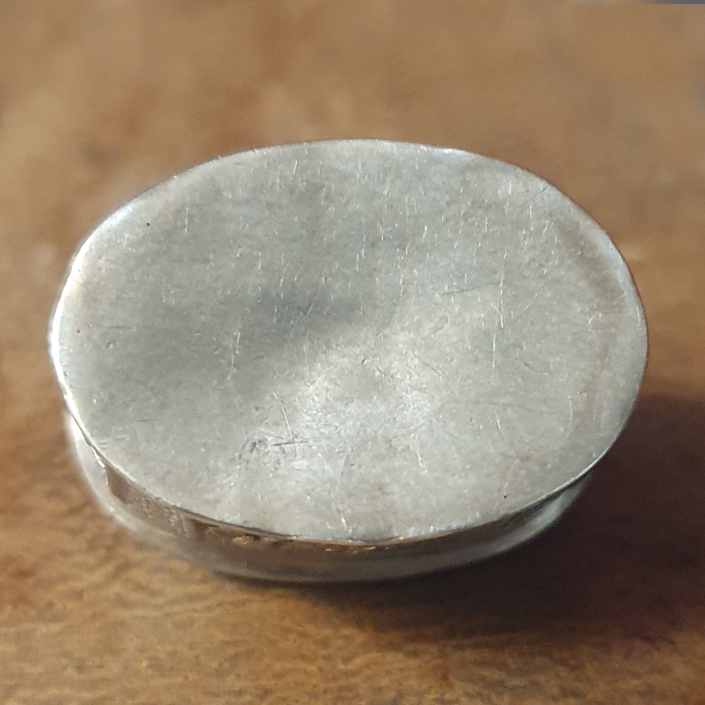 Oval Silver Box, Unhallmarked, With Floral Decoration And Gilded Highlights-photo-2