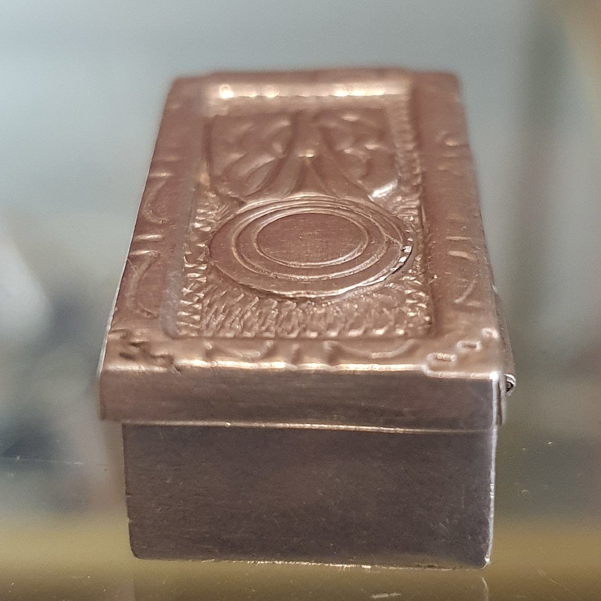 Boîte rectangulaire en argent 925, Mexique (D.F.), à décor d'inspiration précolombienne-photo-3