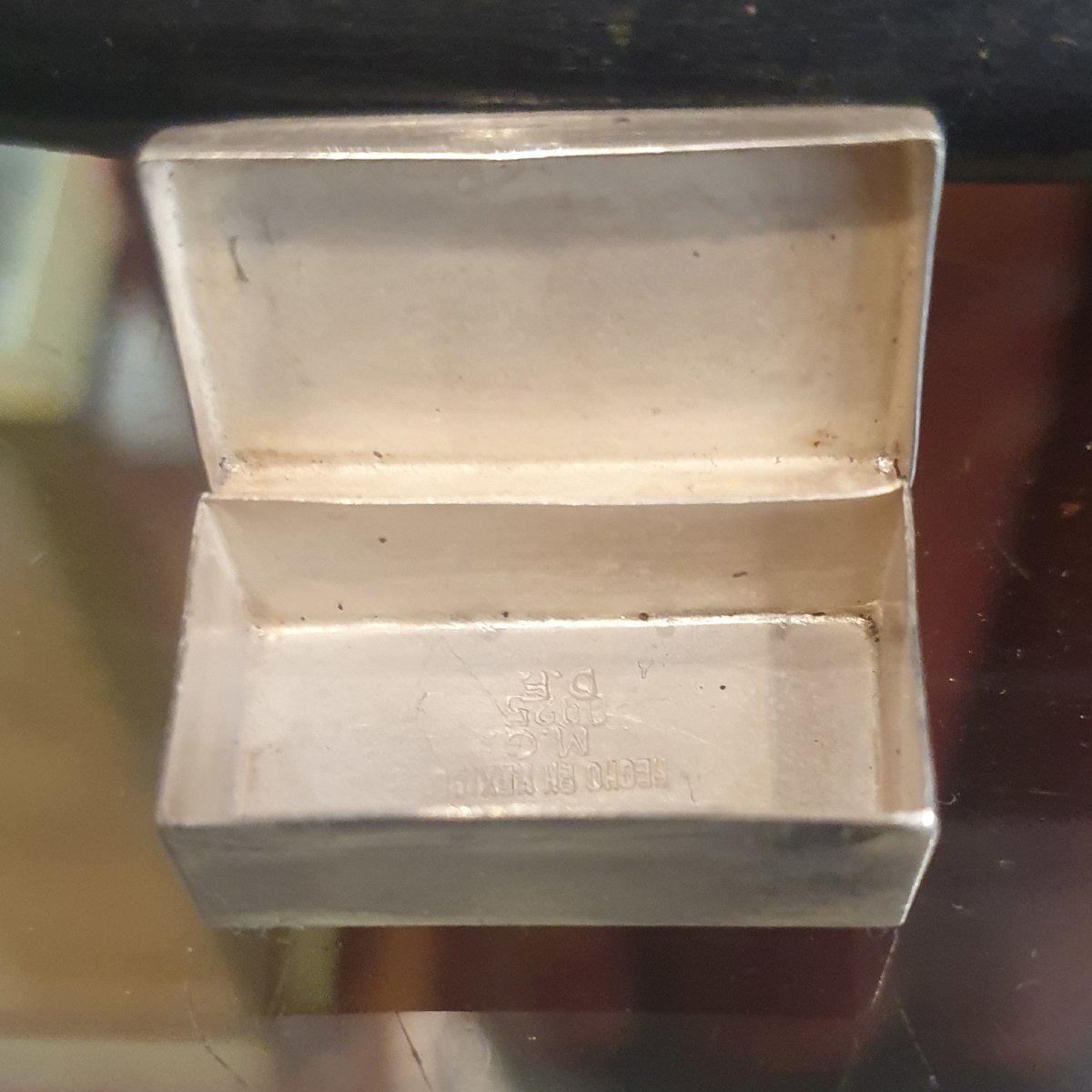 Boîte rectangulaire en argent 925, Mexique (D.F.), à décor d'inspiration précolombienne-photo-3