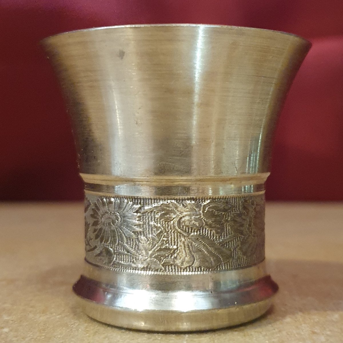 Timbale de naissance en métal argenté, Daniel Crégut, Paris, circa 1955 / 1960-photo-4