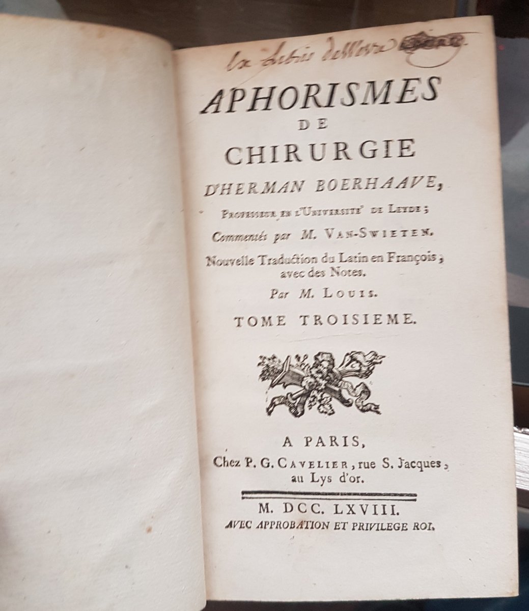 7 Tomes Aphorismes De Chirurgie By Herman Boerhaave-photo-3