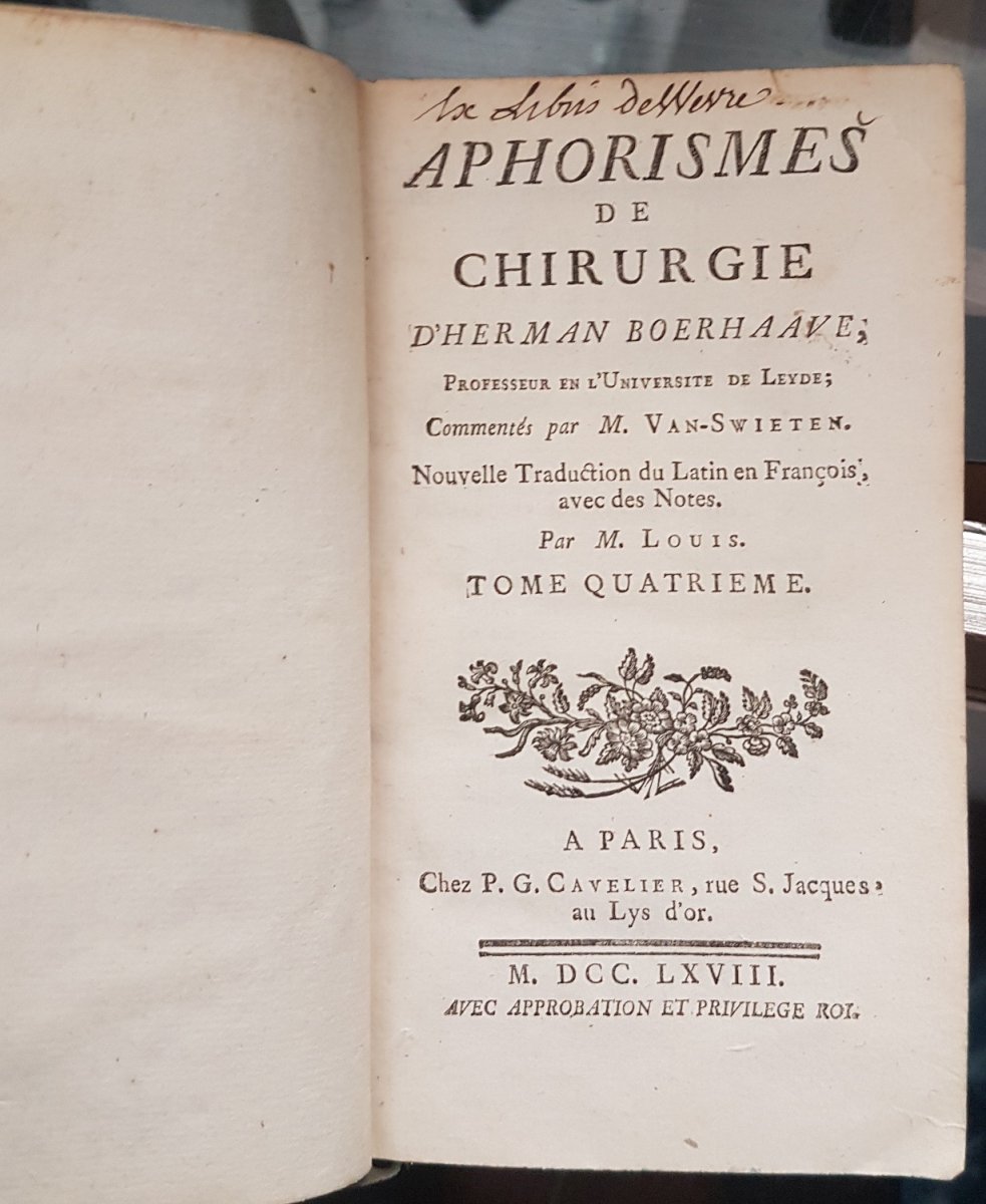 7 Tomes Aphorismes De Chirurgie By Herman Boerhaave-photo-4