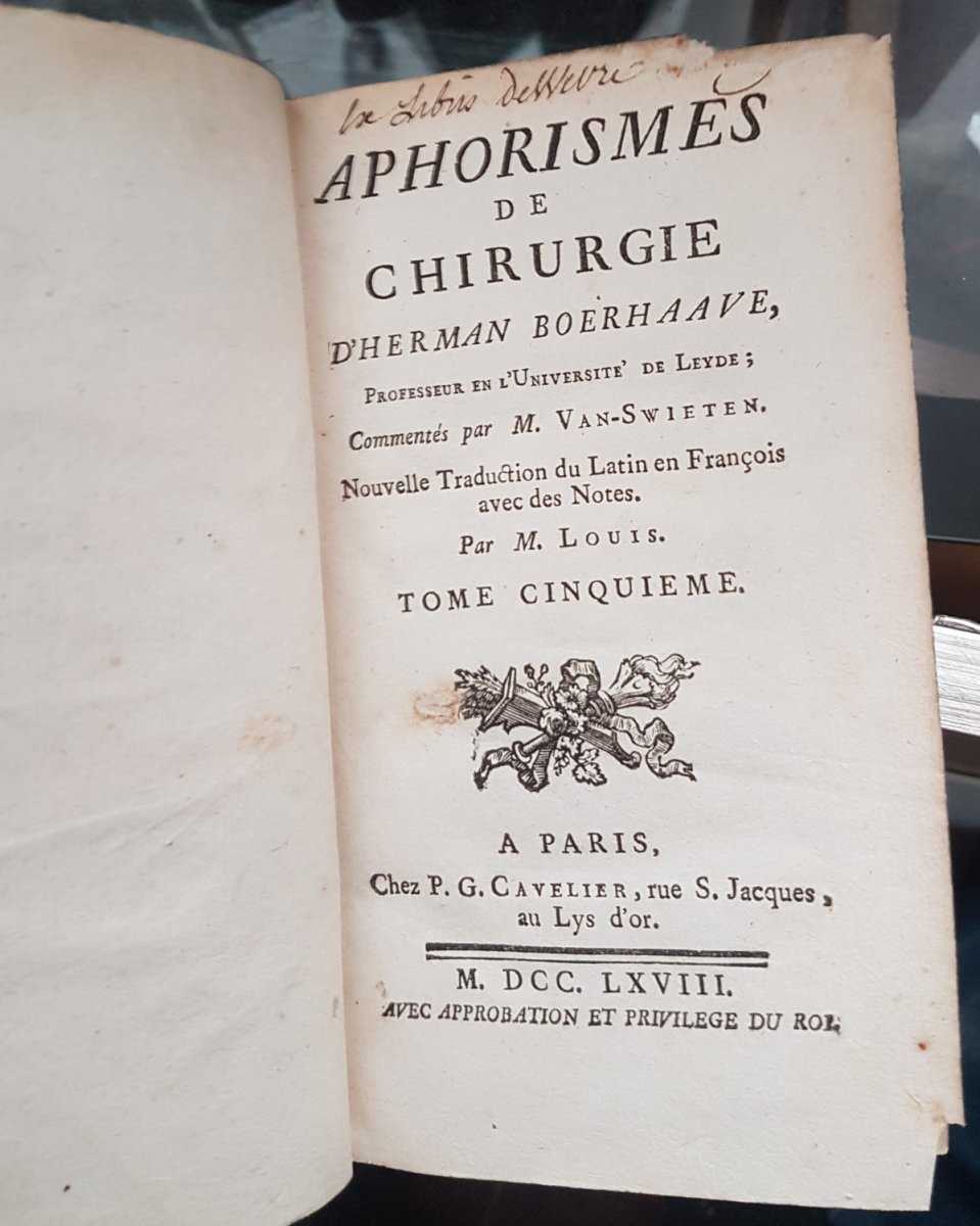 7 Tomes Aphorismes De Chirurgie By Herman Boerhaave-photo-5