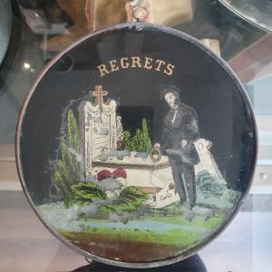 Object Of Curiosity - Funeral – Souvenir Medallion Fixed Under Glass