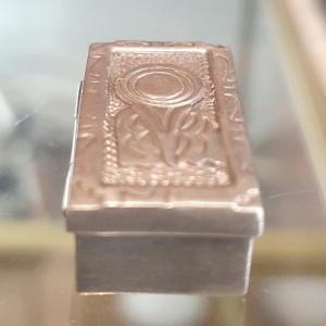Rectangular Box In 925 Silver, Mexico (d.f.), With Pre-columbian-inspired Decoration