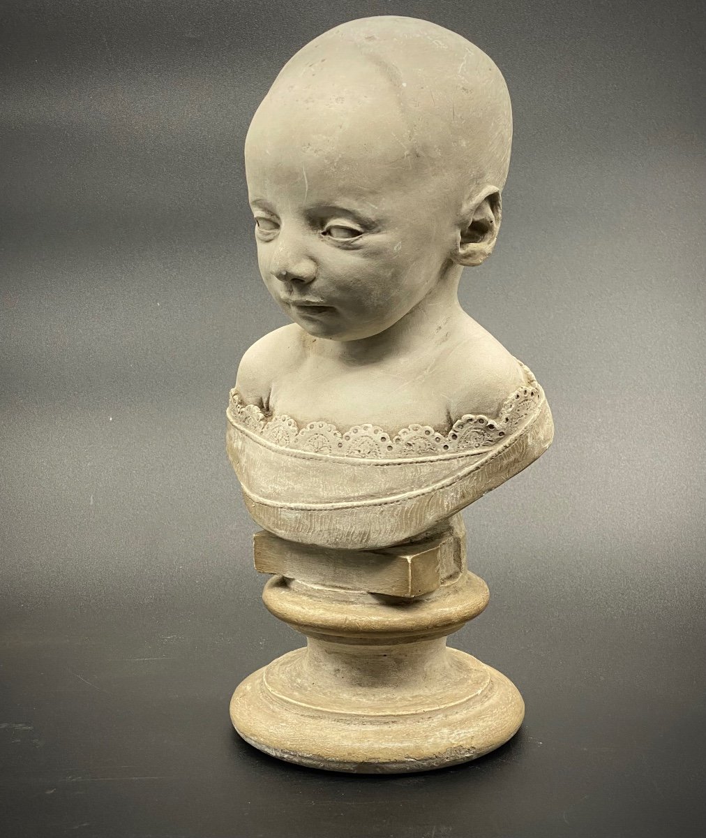 Rare Portrait Post Mortem d'Un Enfant - Italie 1857-photo-2