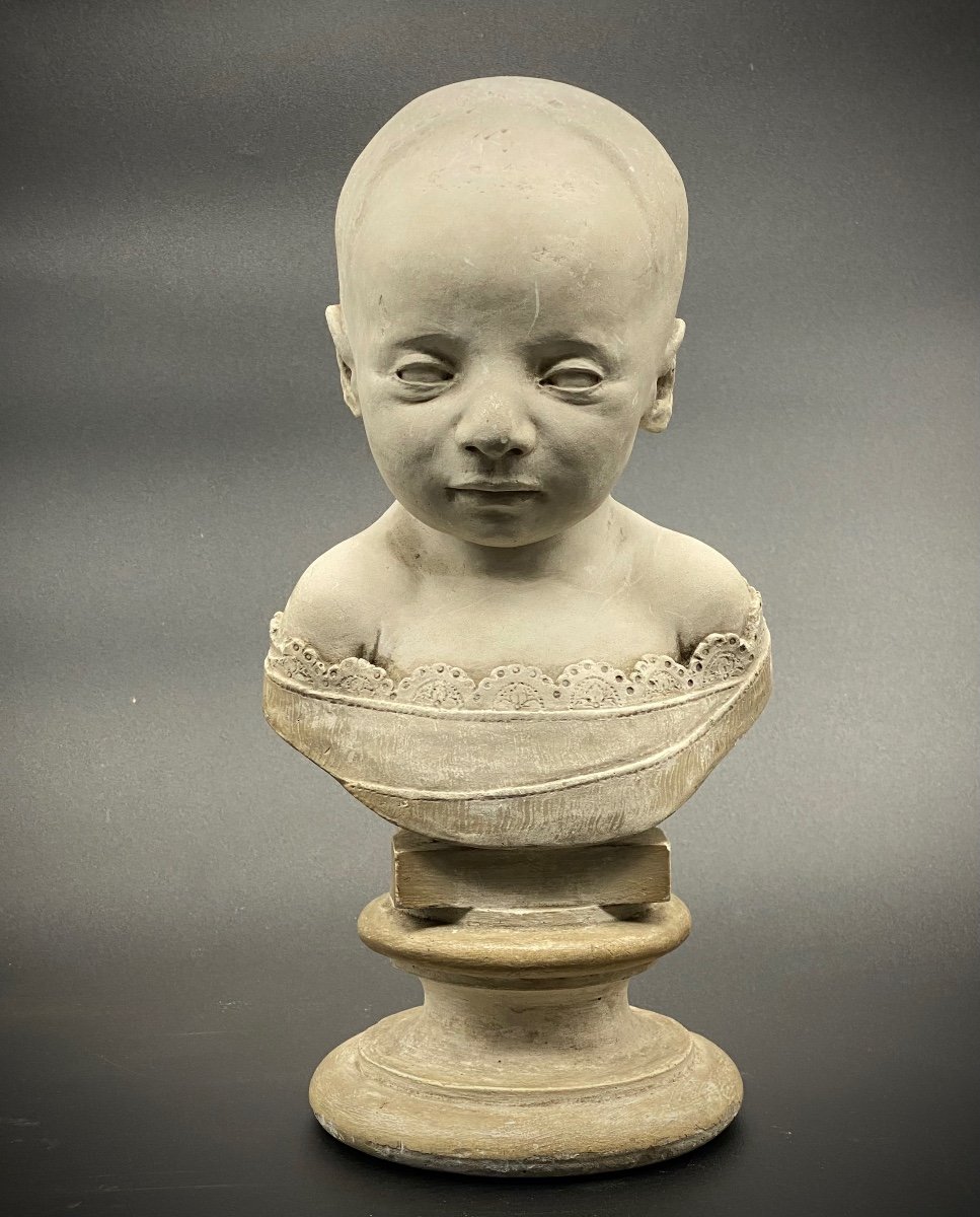Rare Portrait Post Mortem d'Un Enfant - Italie 1857-photo-3